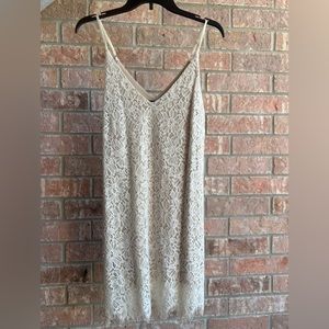Ivory Lace Mini Dress